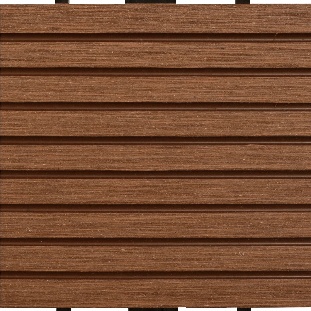 Plăci de pardoseală, 22 buc., maro, 30 x 30 cm, WPC, 2 mp - Lando