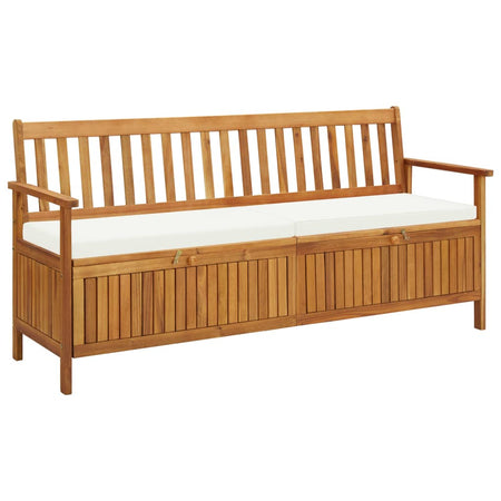 Bancă de depozitare cu pernă, 170 cm, lemn masiv de acacia - Lando