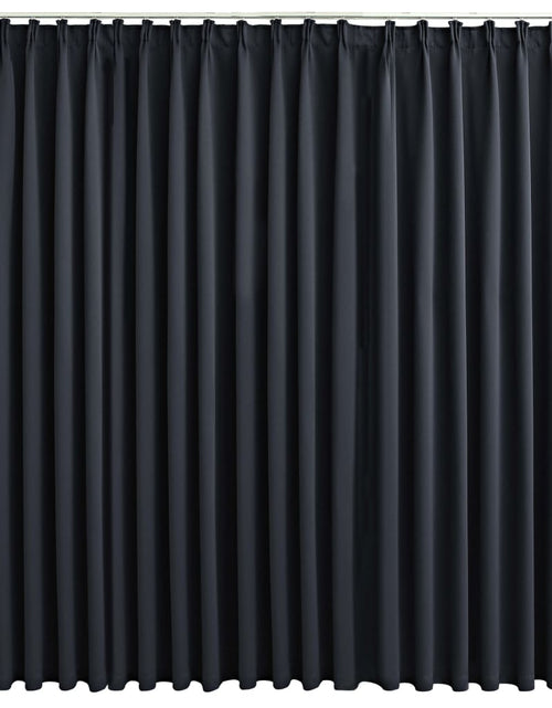 Încărcați imaginea în vizualizatorul Galerie, Draperie opacă, negru, 290 x 245 cm, cu cârlige Lando - Lando
