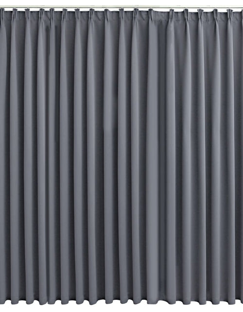 Încărcați imaginea în vizualizatorul Galerie, Draperie opacă, gri, 290 x 245 cm, cu cârlige Lando - Lando
