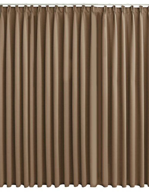 Încărcați imaginea în vizualizatorul Galerie, Draperie opacă, gri taupe, 290 x 245 cm, cu cârlige Lando - Lando
