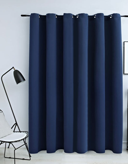 Încărcați imaginea în vizualizatorul Galerie, Draperie opacă cu inele metalice, albastru, 290 x 245 cm Lando - Lando
