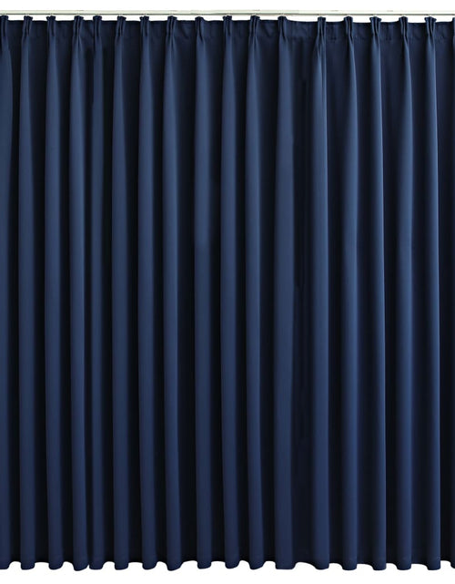 Încărcați imaginea în vizualizatorul Galerie, Draperie opacă, albastru, 290 x 245 cm, cu cârlige Lando - Lando
