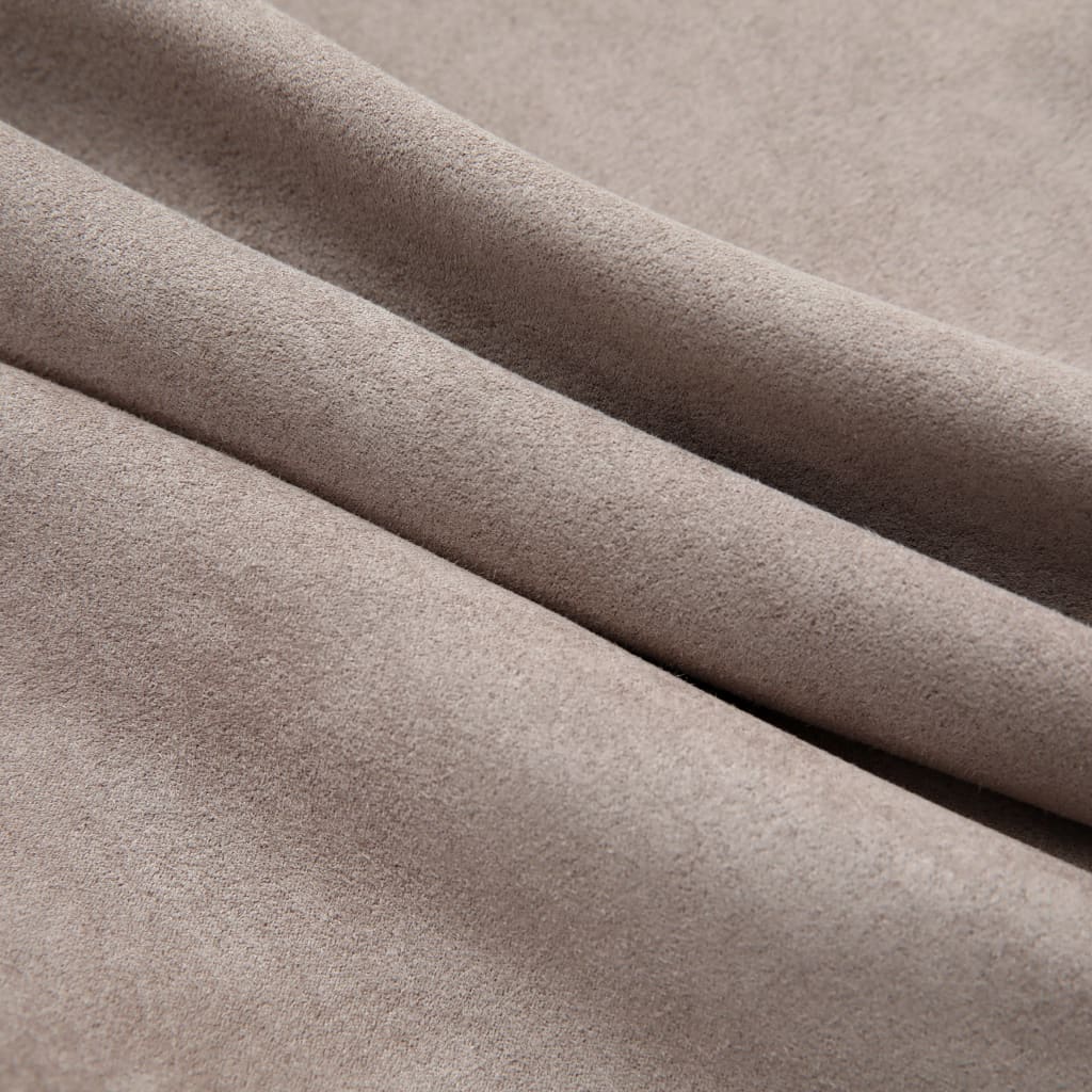 Draperii opace cu inele metalice, 2 buc., gri taupe, 140x245 cm Lando - Lando