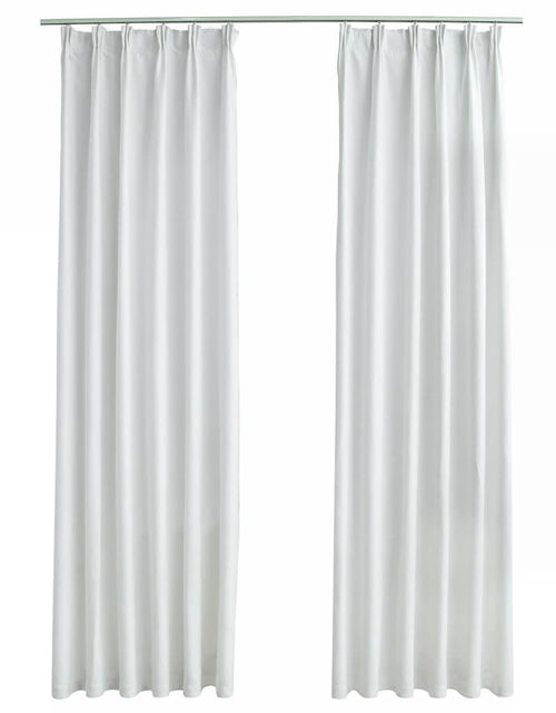 Încărcați imaginea în vizualizatorul Galerie, Draperii opace cu cârlige, 2 buc., alb ivoriu, 140 x 175 cm Lando
