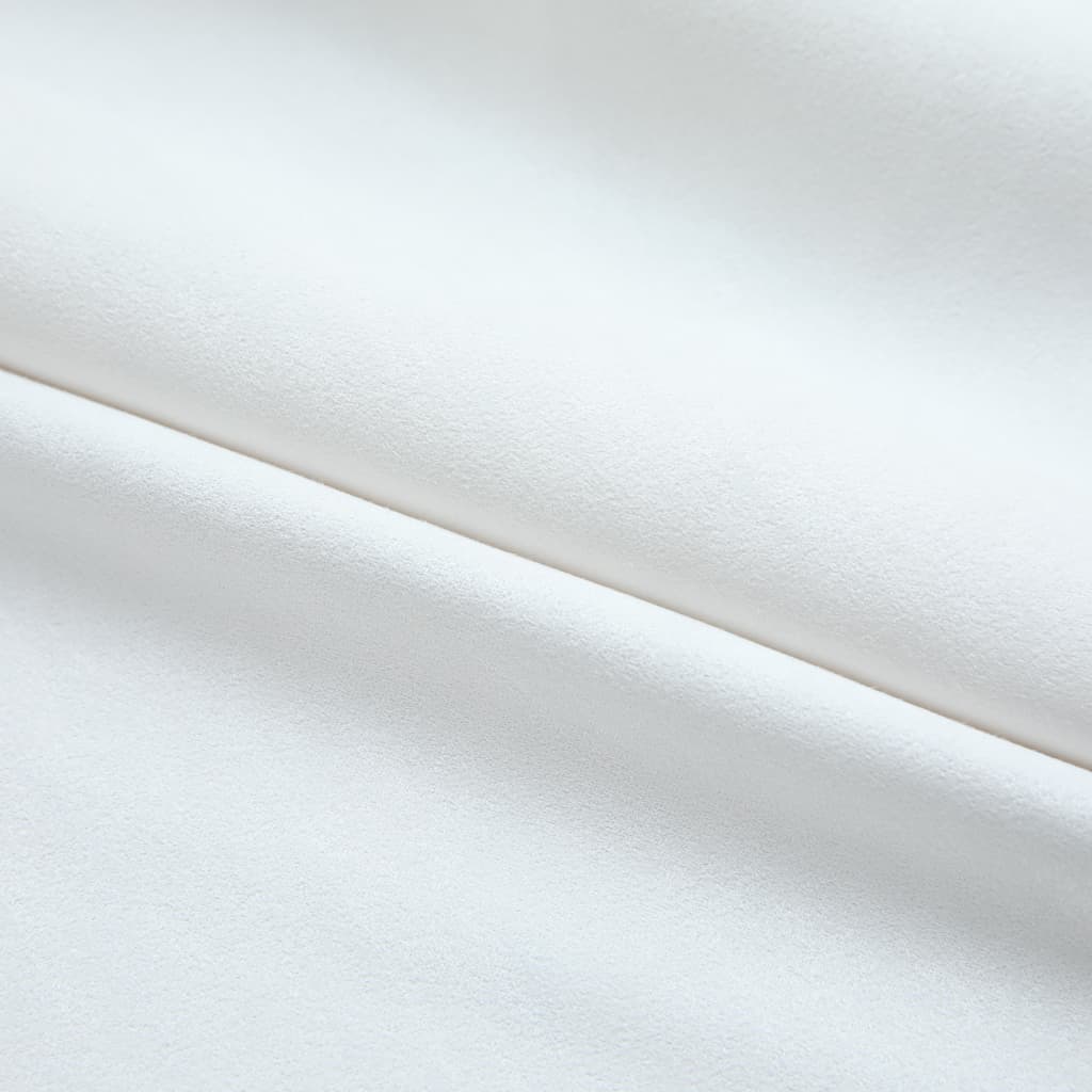 Draperii opace cu cârlige, 2 buc., alb ivoriu, 140 x 175 cm Lando
