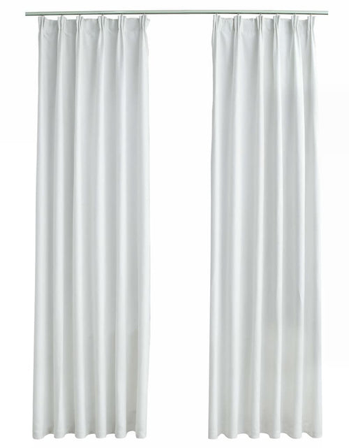 Încărcați imaginea în vizualizatorul Galerie, Draperii opace cu cârlige, 2 buc., alb ivoriu, 140 x 225 cm Lando - Lando
