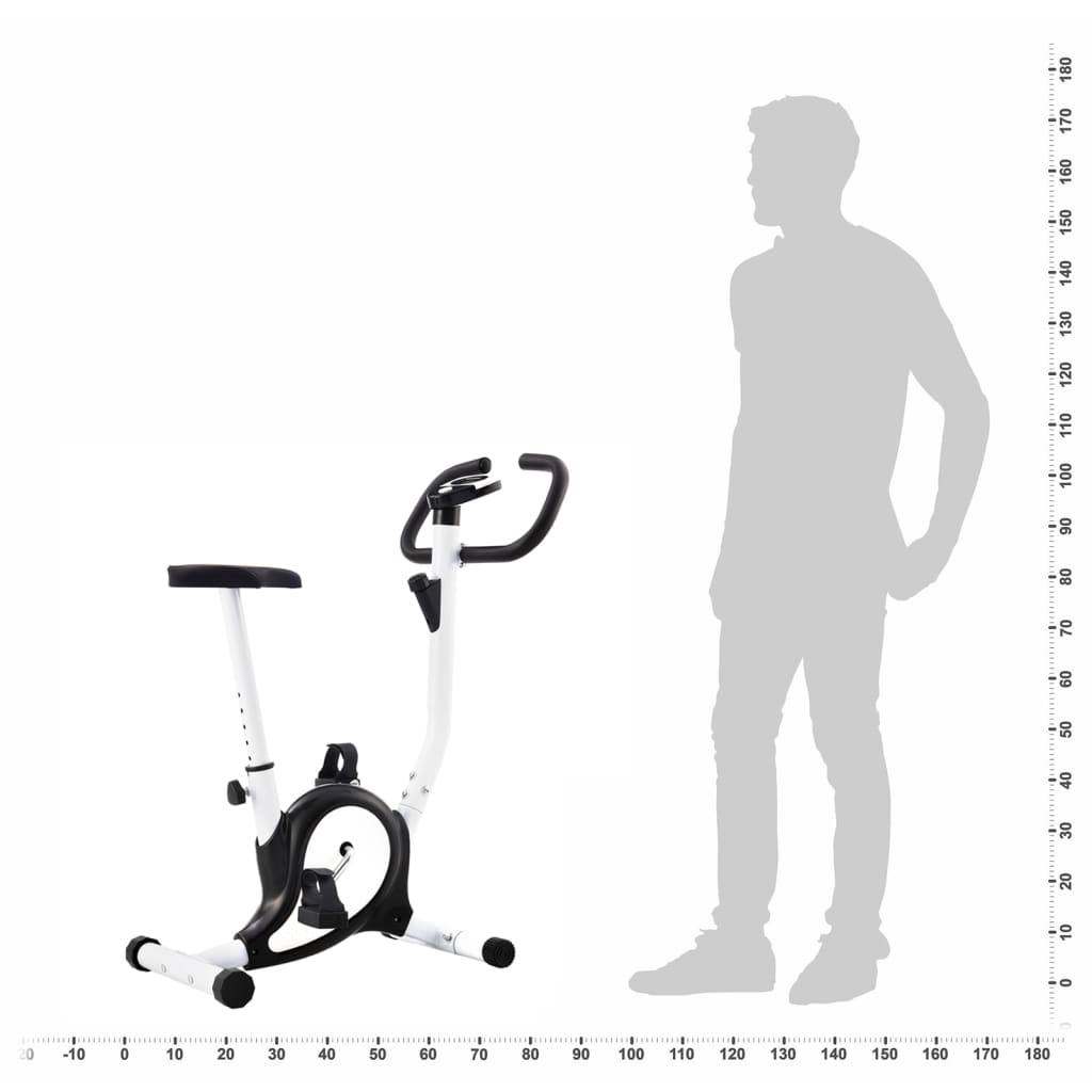 Bicicletă fitness cu centură de rezistență, negru - Lando