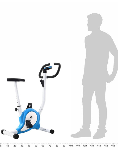 Încărcați imaginea în vizualizatorul Galerie, Bicicletă fitness cu centură de rezistență, albastru - Lando
