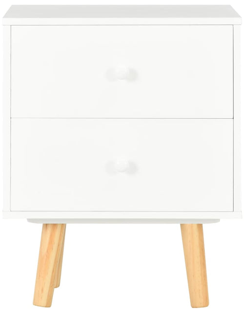 Încărcați imaginea în vizualizatorul Galerie, Noptiere, 2 buc., alb, 40 x 30 x 50 cm, lemn masiv de pin - Lando
