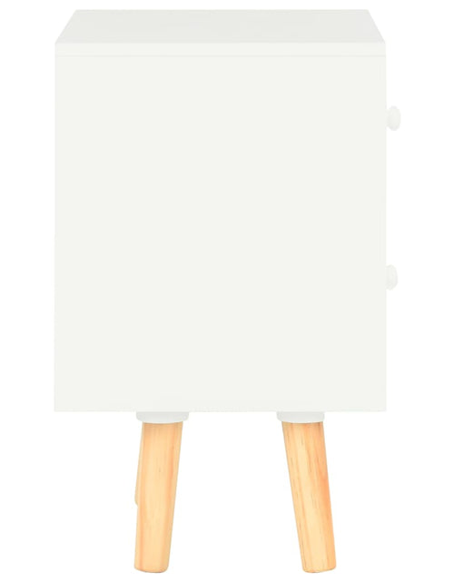 Încărcați imaginea în vizualizatorul Galerie, Noptiere, 2 buc., alb, 40 x 30 x 50 cm, lemn masiv de pin - Lando
