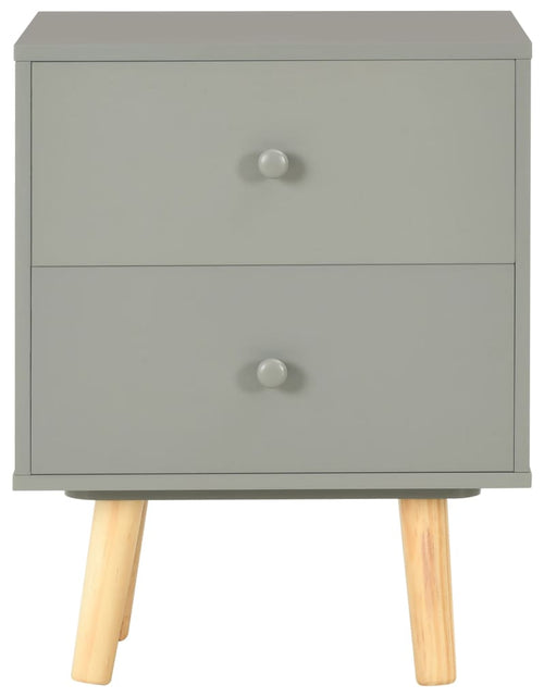 Încărcați imaginea în vizualizatorul Galerie, Noptiere, 2 buc., gri, 40 x 30 x 50 cm, lemn masiv de pin - Lando
