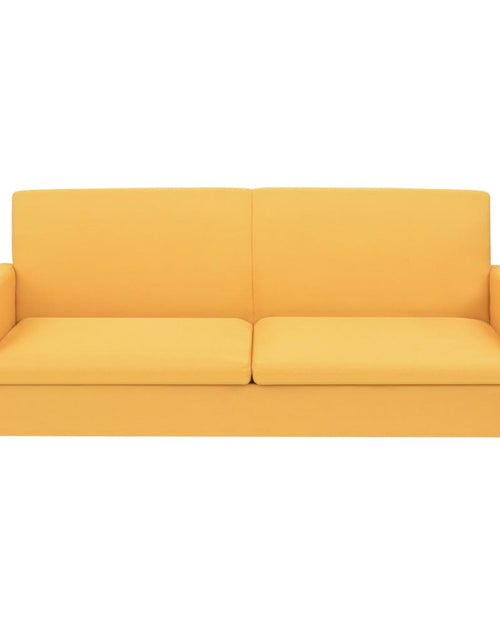 Încărcați imaginea în vizualizatorul Galerie, Set de canapele, 2 piese, galben, material textil - Lando
