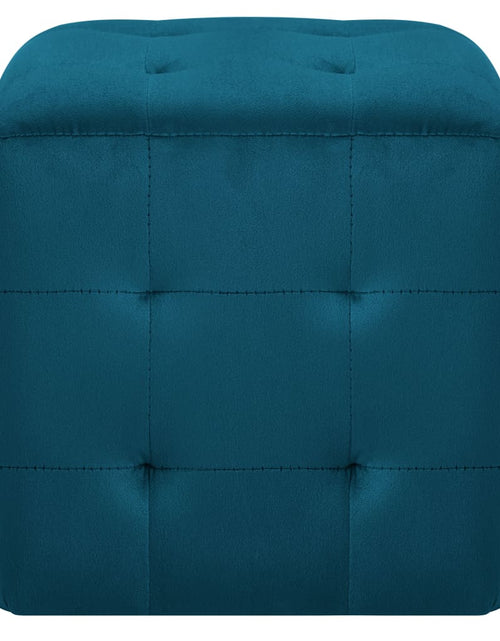 Загрузите изображение в средство просмотра галереи, Taburet, 2 buc., albastru, 30 x 30 x 30 cm, țesătură catifea Lando - Lando
