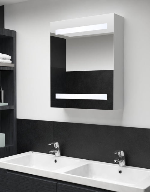 Загрузите изображение в средство просмотра галереи, Dulap de baie cu oglindă și LED-uri, 50x13,5x60 cm - Lando
