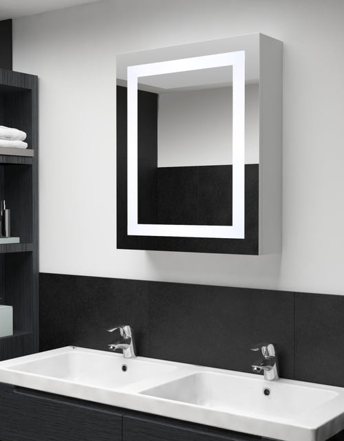 Încărcați imaginea în vizualizatorul Galerie, Dulap de baie cu oglindă și LED-uri, 50 x 13 x 70 cm - Lando
