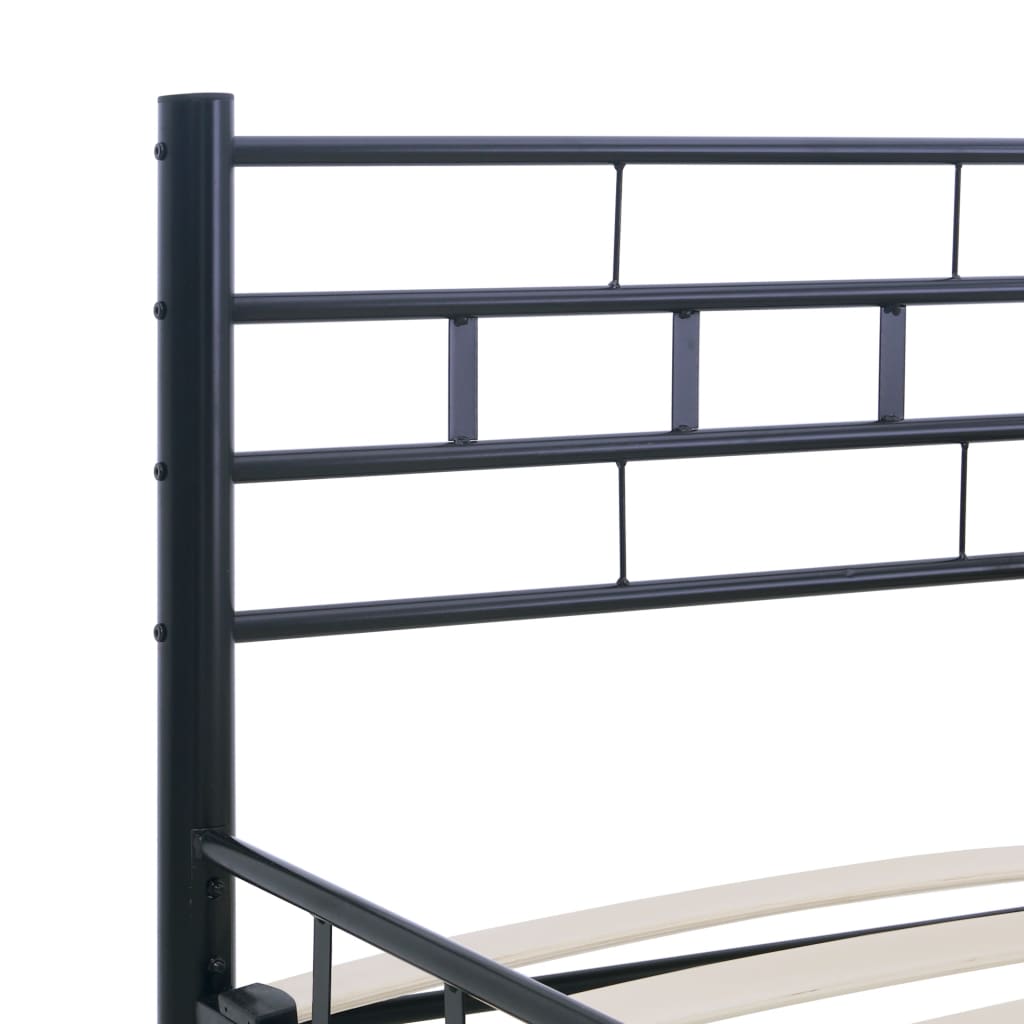 Cadru de pat, negru, 120 x 200 cm, oțel - Lando