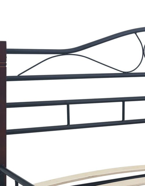 Încărcați imaginea în vizualizatorul Galerie, Cadru de pat, negru, 180 x 200 cm, metal - Lando
