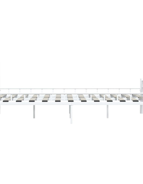 Încărcați imaginea în vizualizatorul Galerie, Cadru de pat, alb, 120 x 200 cm, metal - Lando
