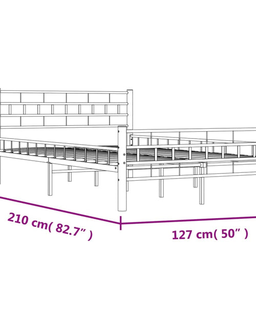 Încărcați imaginea în vizualizatorul Galerie, Cadru de pat, alb, 120 x 200 cm, metal - Lando
