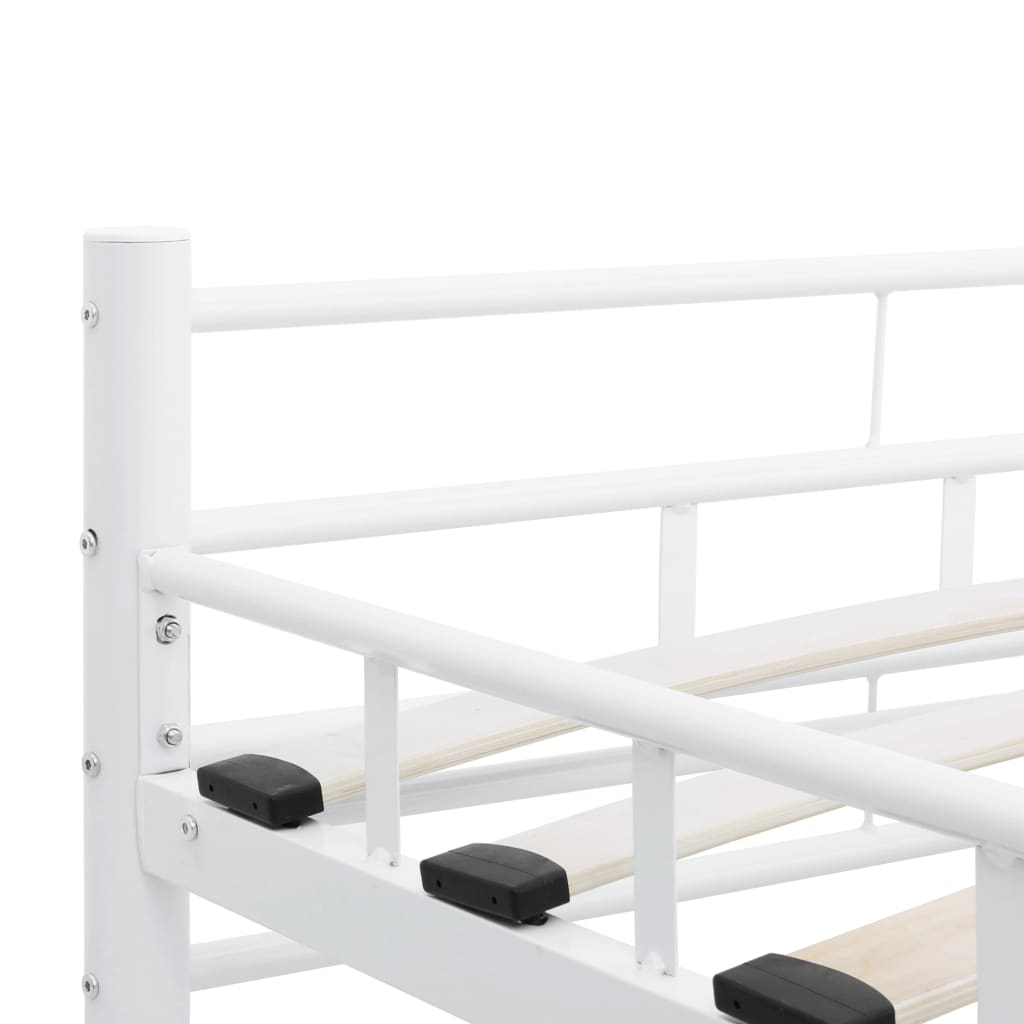 Cadru de pat, alb, 200 x 200 cm, metal - Lando