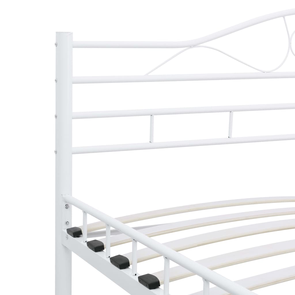 Cadru de pat, alb, 140 x 200 cm, metal - Lando