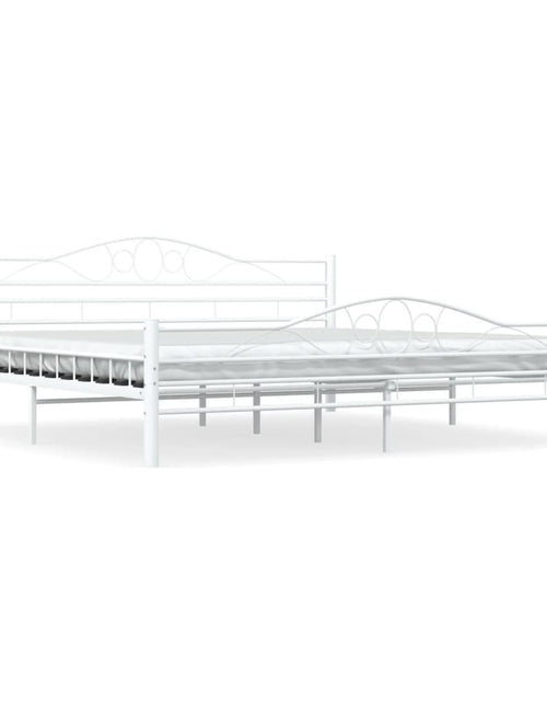 Încărcați imaginea în vizualizatorul Galerie, Cadru de pat, alb, 180 x 200 cm, metal - Lando
