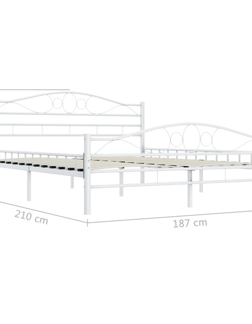 Загрузите изображение в средство просмотра галереи, Cadru de pat, alb, 180 x 200 cm, metal - Lando

