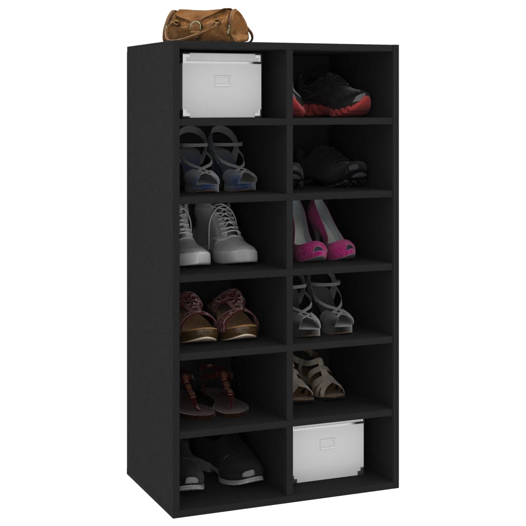 Pantofar, negru, 54x34x100 cm, PAL Lando - Lando