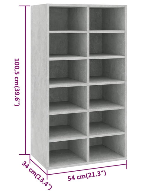 Загрузите изображение в средство просмотра галереи, Pantofar, gri beton, 54x34x100,5 cm, lemn compozit - Lando
