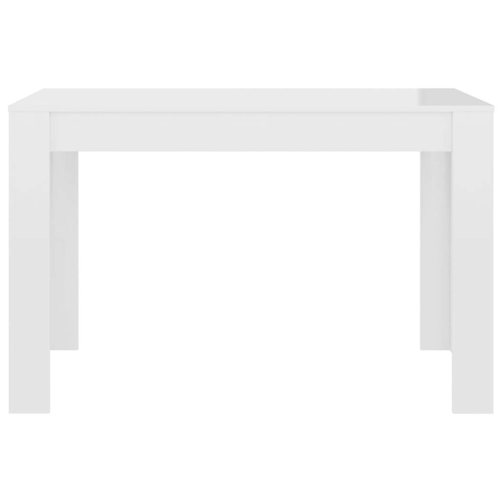 Masă de bucătărie, alb foarte lucios, 120 x 60 x 76 cm, PAL - Lando
