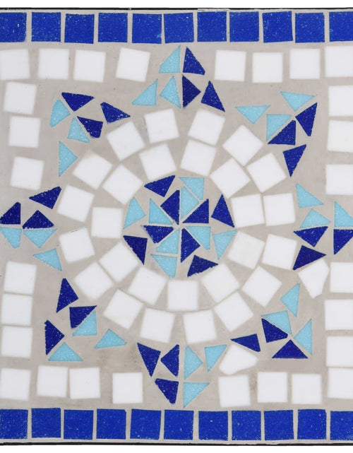 Încărcați imaginea în vizualizatorul Galerie, Masă laterală cu mozaic, albastru și alb, ceramică Lando - Lando
