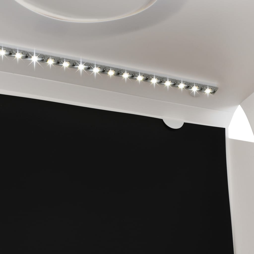 Cort foto cu LED-uri pliabil, alb, 40 x 34 x 37 cm, plastic Lando - Lando