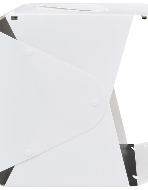Încărcați imaginea în vizualizatorul Galerie, Cort foto cu LED-uri pliabil, alb, 40 x 34 x 37 cm, plastic Lando - Lando
