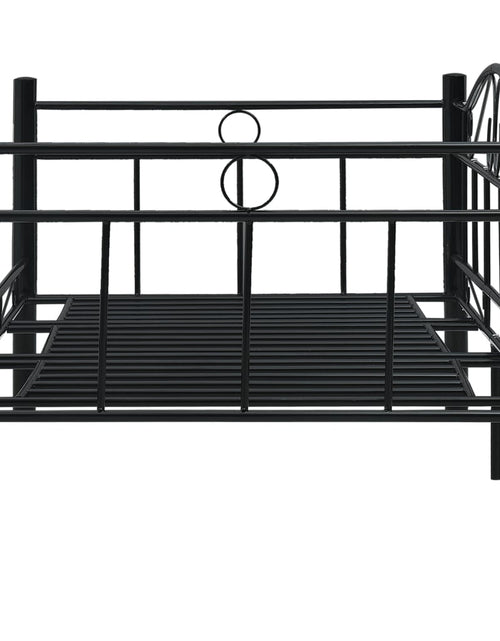 Încărcați imaginea în vizualizatorul Galerie, Cadru pat de zi, negru, 90x200 cm, metal - Lando
