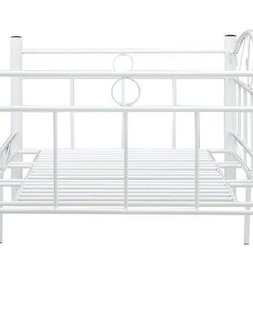 Încărcați imaginea în vizualizatorul Galerie, Cadru pat de zi, alb, 90x200 cm, metal - Lando
