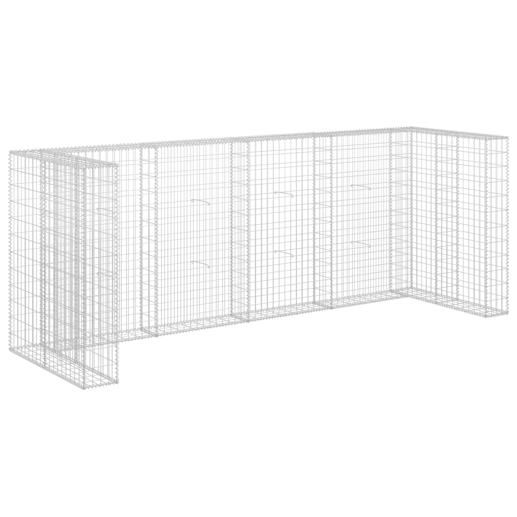 Perete gabion pentru pubele, 320x100x120 cm, oțel galvanizat Lando - Lando