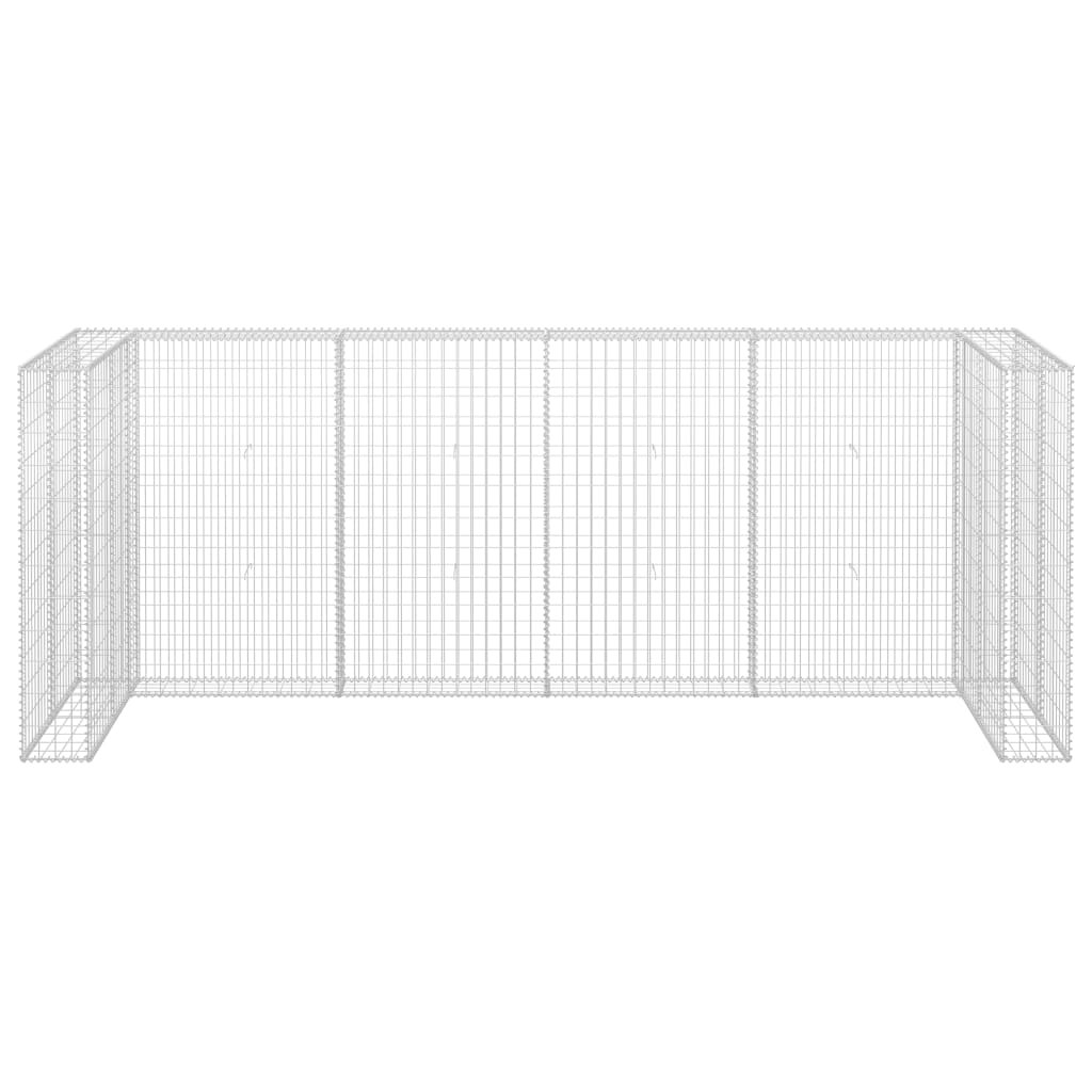 Perete gabion pentru pubele, 320x100x120 cm, oțel galvanizat Lando - Lando