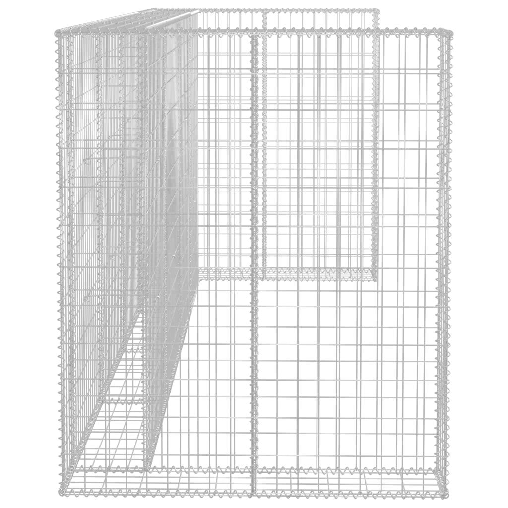 Perete gabion pentru pubele, 320x100x120 cm, oțel galvanizat Lando - Lando