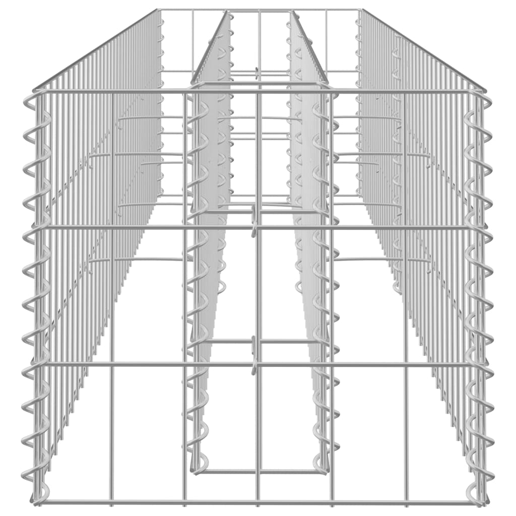 Strat înălțat gabion, 180 x 30 x 30 cm, oțel galvanizat Lando - Lando