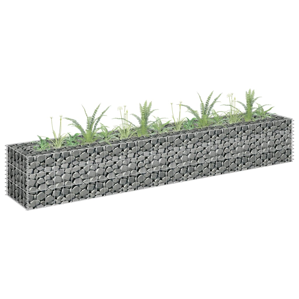 Strat înălțat gabion, 180 x 30 x 30 cm, oțel galvanizat Lando - Lando