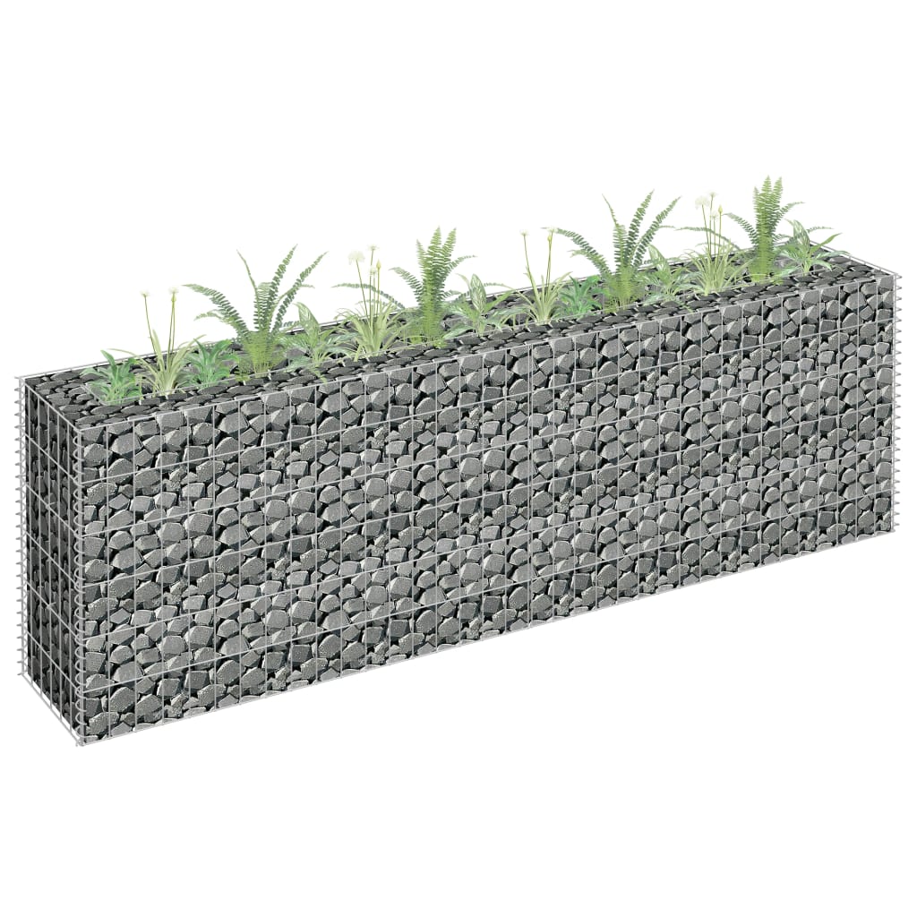 Strat înălțat gabion, 180 x 30 x 60 cm, oțel galvanizat Lando - Lando