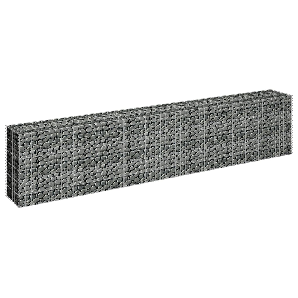 Strat înălțat gabion, 270 x 30 x 60 cm, oțel galvanizat Lando - Lando