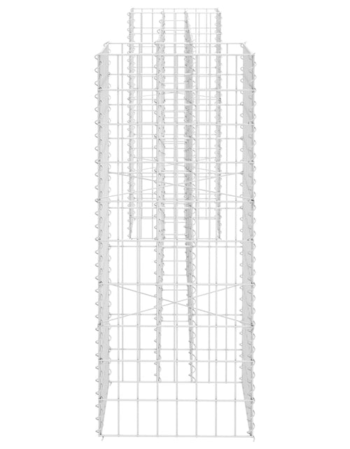 Загрузите изображение в средство просмотра галереи, Jardinieră gabion în formă de H, 260 x 40 x 100 cm, sârmă oțel Lando - Lando
