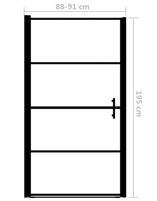 Încărcați imaginea în vizualizatorul Galerie, Ușă de duș, negru, 91 x 195 cm, sticlă securizată Lando - Lando
