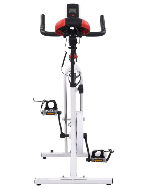 Încărcați imaginea în vizualizatorul Galerie, Bicicletă antrenament fitness, cu senzori puls, alb și roșu - Lando
