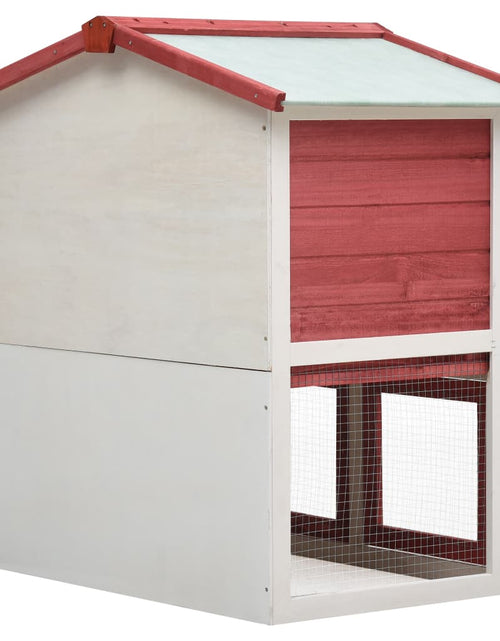Încărcați imaginea în vizualizatorul Galerie, Cușcă de iepuri pentru exterior, 3 uși, roșu, lemn Lando - Lando
