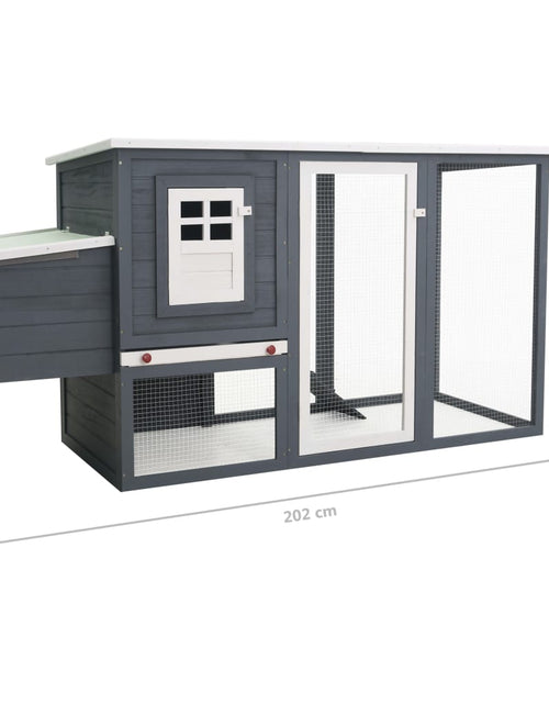 Загрузите изображение в средство просмотра галереи, Coteț de păsări de exterior, casă găini cu 1 cuibar, gri, lemn Lando - Lando

