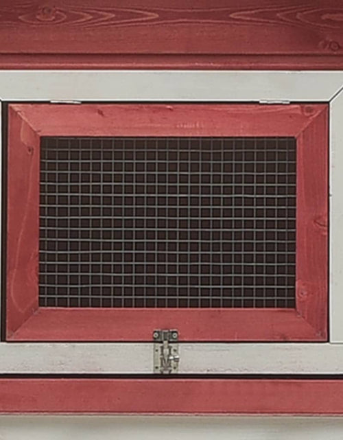 Загрузите изображение в средство просмотра галереи, Cușcă iepuri, roșu, 310x70x87 cm, lemn masiv pin &amp; brad Lando - Lando
