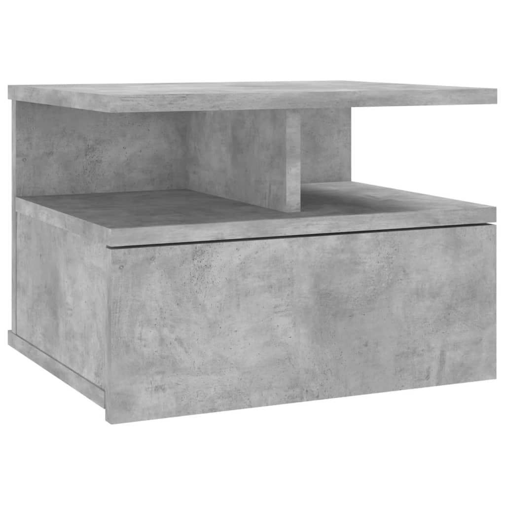 Noptiere suspendate, 2 buc., gri beton, 40x31x27 cm, PAL - Lando